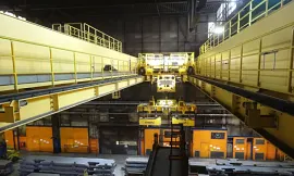 Energy supply at the slab transport crane in Thyssen Krupp's hot rolling mill