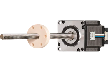 drylin® lead screw assemblies with motors, stranded wires with JST connector and encoder, NEMA23