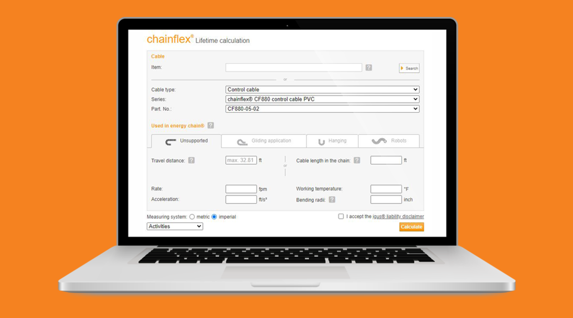 chainflex® Service Life Calculator