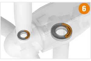 RBR rotating energy supply in the rotor blade and in the azimuth adjustment system