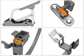 Plain bearings in hinges