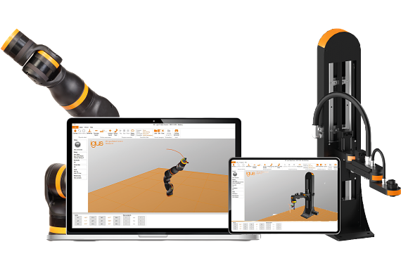 The igus iRC software can be used to control cobots, robot arms, and more.