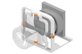 Plain bearing in the headlights