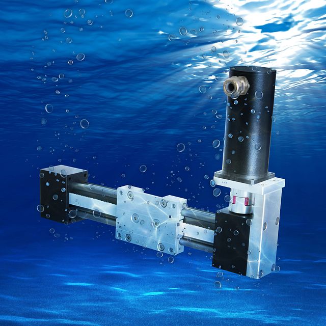 Underwater linear system with actuator and motor