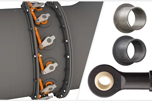 Turbine detail, igubal KBRM, iglidur G plain bearing