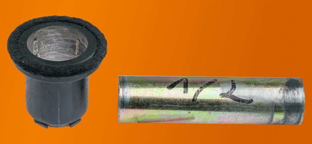 shaft and bearing sealed with felt after 90,000 cycles of use