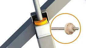 Lead screw technology in solar plants