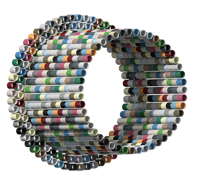 Large plain bearing composed of smaller plain bearings