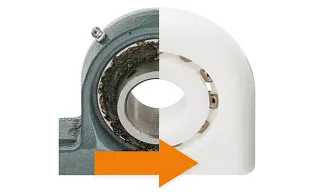 One-to-one exchange of pillow block bearings - with housing bearing by igus®