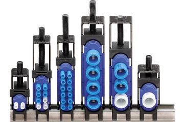 chainfix clamps for pneumatic hoses CFX16.X.P | With pneumatic double troughs | Cable diameter 06mm / 10mm / 12mm