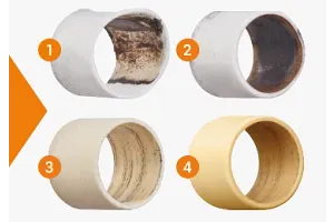 Abrasive wear of plain bearings in the swivelling wear test