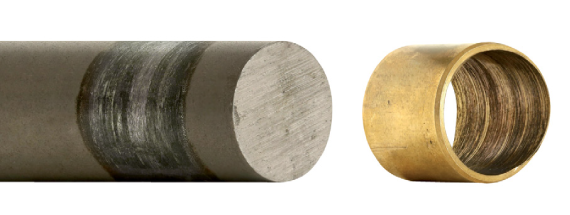 metal plain bearing and shaft