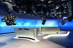 Robotic camera in news studio