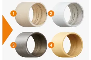 Wear-resistant polymer in swivelling heavy load wear test