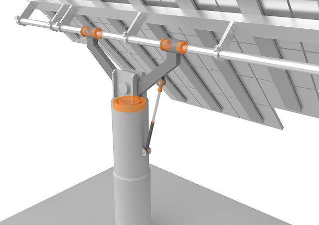 UV-resistant plastic bearings highlighted in a solar panel