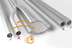 Cable replacement in minutes in case of failure, no welded cables