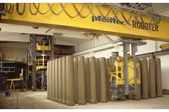 Gantry cranes in concrete plant