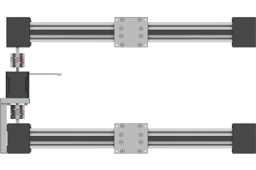 drylin ZLW-0630-B toothed belt double axis with stepper motor