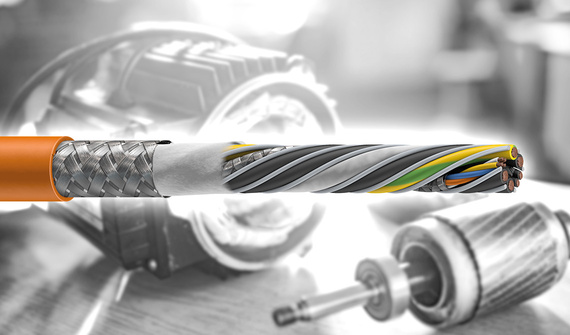 image of the layers of a servo motor hybrid cable 