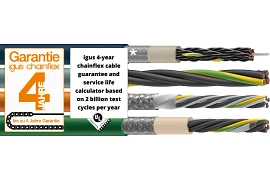 chainflex withstands up to 90°C and has UL approval