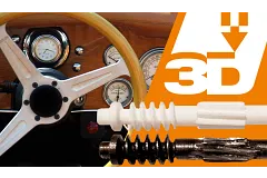 Comparison of metal worm gear (old) and 3D printed polymer worm gear made of iglidur I6 (new). Source: Dr. Jörg Pühler