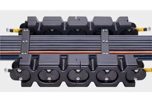 Shore power connection for LNG Power Barge